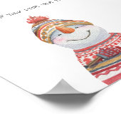 Poster (15,2 x 15,2cm) - Snowman In A Sweater (Hoek)