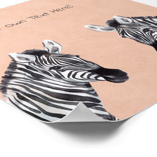 Poster (15,2 x 15,2cm) - Zebra (Hoek)