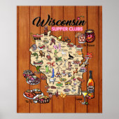 Poster - 16 x 20 - Wisconsin Supper Club Map (Voorkant)
