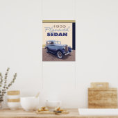 Poster 16x20 1933 Plymouth Sedan Antiek auto (Keuken)
