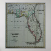 poster 1823 Florida Map (Voorkant)