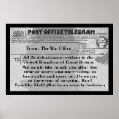 Poster - 18 x 12 inch Comic Telegram (Voorkant)