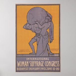 Poster 1913 van het vrouwencongres