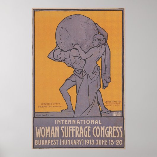 Poster 1913 van het vrouwencongres (Voorkant)