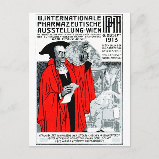 poster 1913 Wien Farmacie Briefkaart (Voorkant)