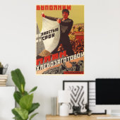 Poster 1930 van Kolkhoz (Thuiskantoor)
