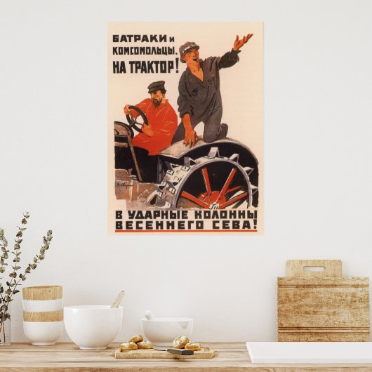 Poster 1931 van Kolkhoz (Keuken)
