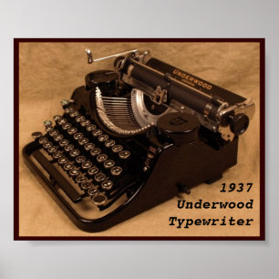 Poster -  1937 Underwood Typewriter