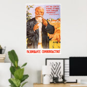 Poster 1955 van Kolkhoz (Thuiskantoor)