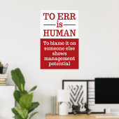poster 1: "Het fout maken is menselijk" (Thuiskantoor)
