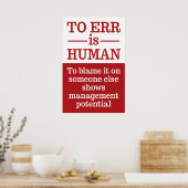 poster 1: "Het fout maken is menselijk" (Keuken)