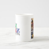 poster 2018 Wine & Jazz over de Bone China-Mok Porselein Kop (Voorkant)