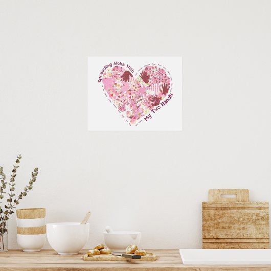 Poster 20x16: Aloha verspreiden (Keuken)