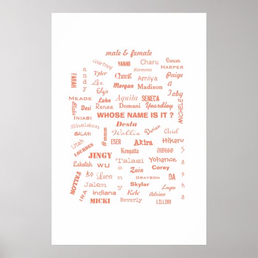 Poster 20x30 / WIENS NAAM IS HET? / METROPOLITIEK (Voorkant)