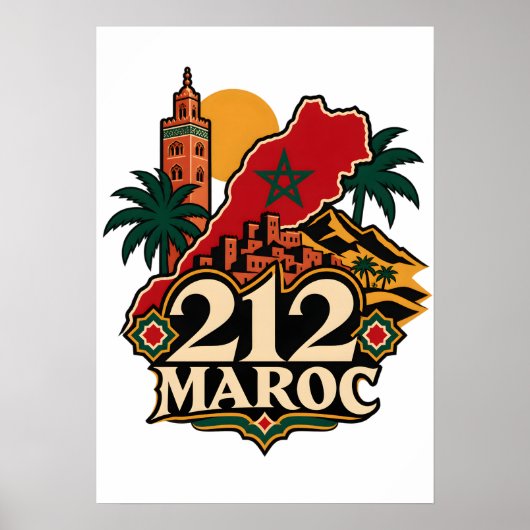 Poster 212 Marokko (Voorkant)