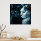 Poster 2 cat (Keuken)