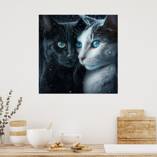 Poster 2 cat (Keuken)