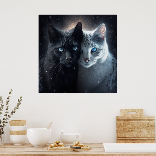 Poster 2 cat (Keuken)