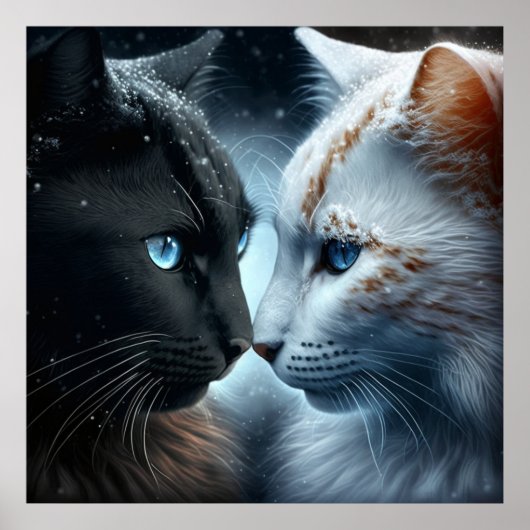 Poster 2 cat (Voorkant)