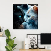 Poster 2 cat (Thuiskantoor)