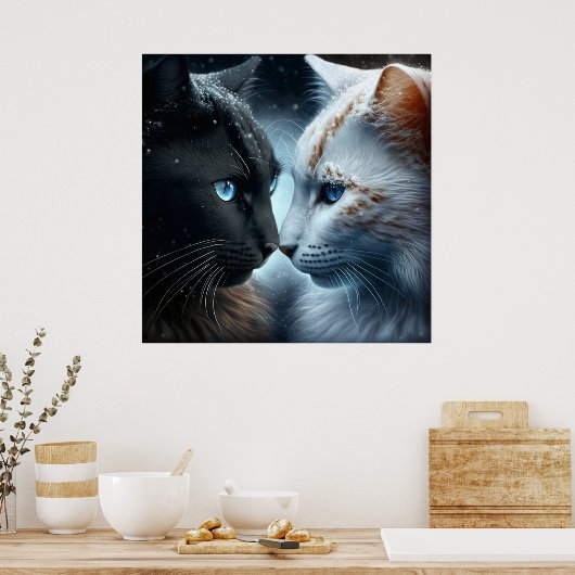 Poster 2 cat (Keuken)