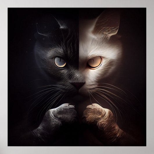 Poster 2 cat (Voorkant)