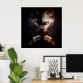 Poster 2 cat (Thuiskantoor)