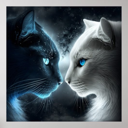 Poster 2 cat (Voorkant)