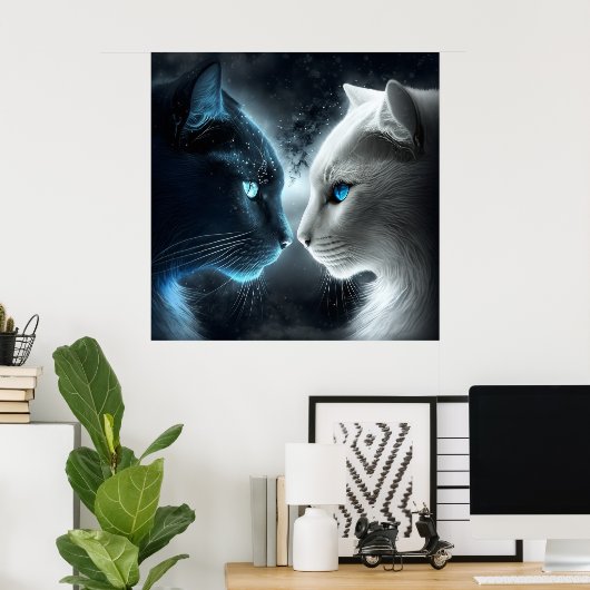 Poster 2 cat (Thuiskantoor)