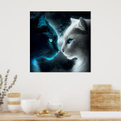 Poster 2 cat (Keuken)