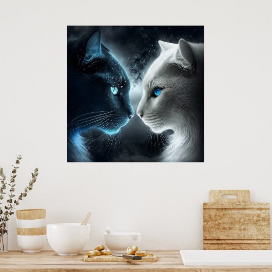 Poster 2 cat (Keuken)