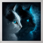 Poster 2 cat (Voorkant)