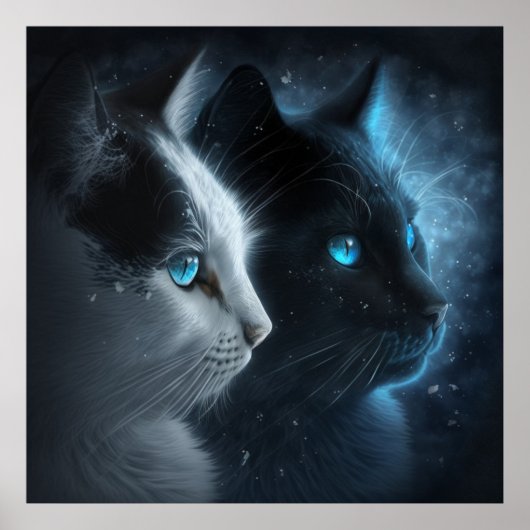 Poster 2 cat (Voorkant)