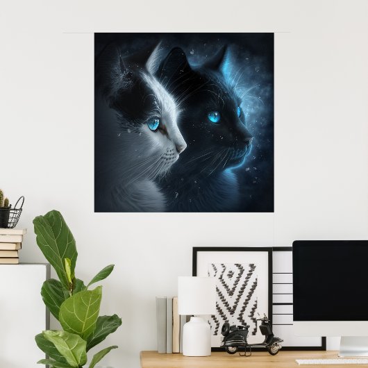 Poster 2 cat (Thuiskantoor)
