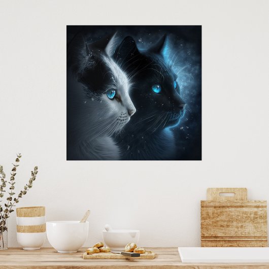 Poster 2 cat (Keuken)