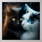 Poster 2 cat (Voorkant)