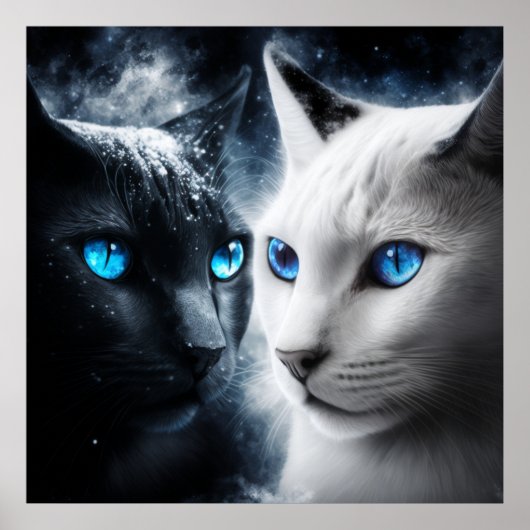 Poster 2 cat (Voorkant)