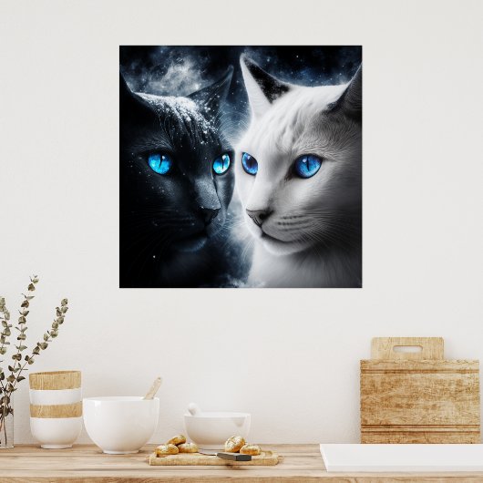 Poster 2 cat (Keuken)