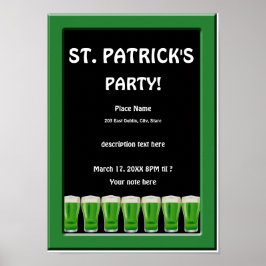 Poster 2 van de Groene Beer St Patrick's Party