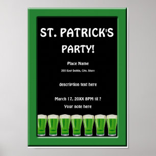 Poster 2 van de Groene Beer St Patrick's Party