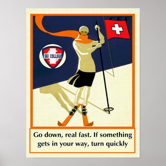 Poster 2 van het Ski College (Voorkant)