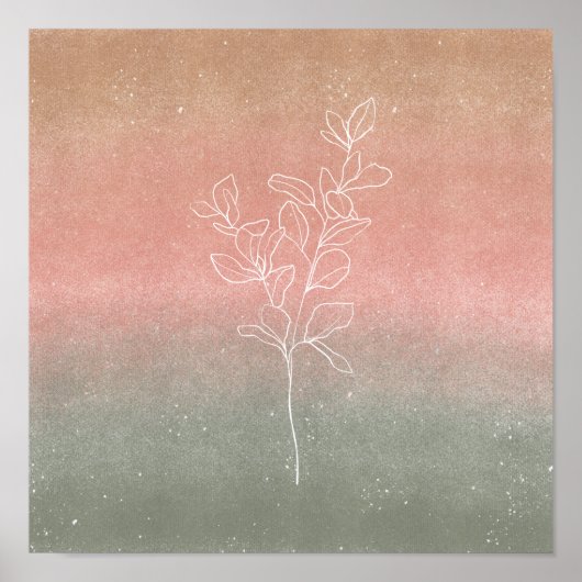 Poster 30,5 x 30,5 cm - Leaves (Voorkant)