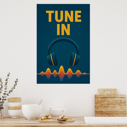 Poster 38, Tune in,  kunst (Keuken)