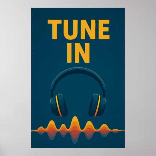 Poster 38, Tune In, Vintage Kunst (Voorkant)