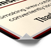 Poster 3 Aangepaste tekstgebieden zonder roken (Hoek)