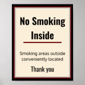 Poster 3 Aangepaste tekstgebieden zonder roken (Voorkant)