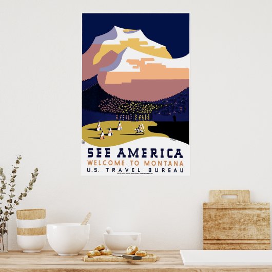 " Poster 3 van de Montana van WPA" (Keuken)