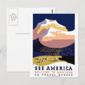 " Poster 3 van de Montana van WPA" Briefkaart (Voorkant / Achterkant)