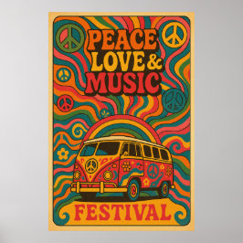 Poster 3, Vrede, Liefde & Muziek,