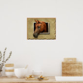 poster 3D-paarden (Keuken)